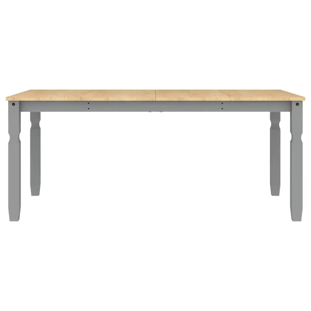 vidaXL Set da Pranzo 3 pz Panama Grigio in Legno Massello di Pino
