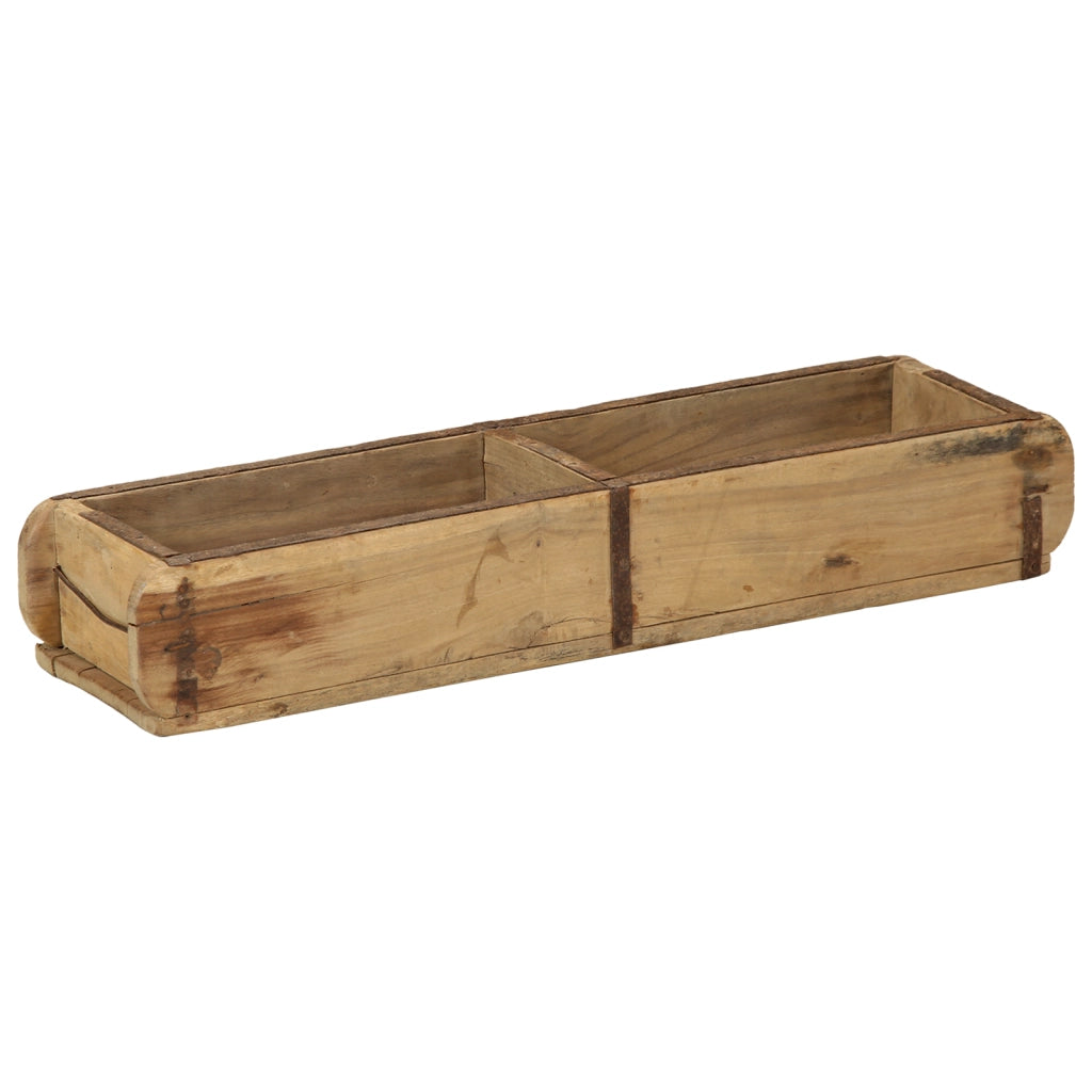 Set di 4 vassoi  60,5x15x9 cm in legno riciclato