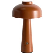 Lampada da tavolo in ferro con luce LED wireless fungo marrone stile moderno