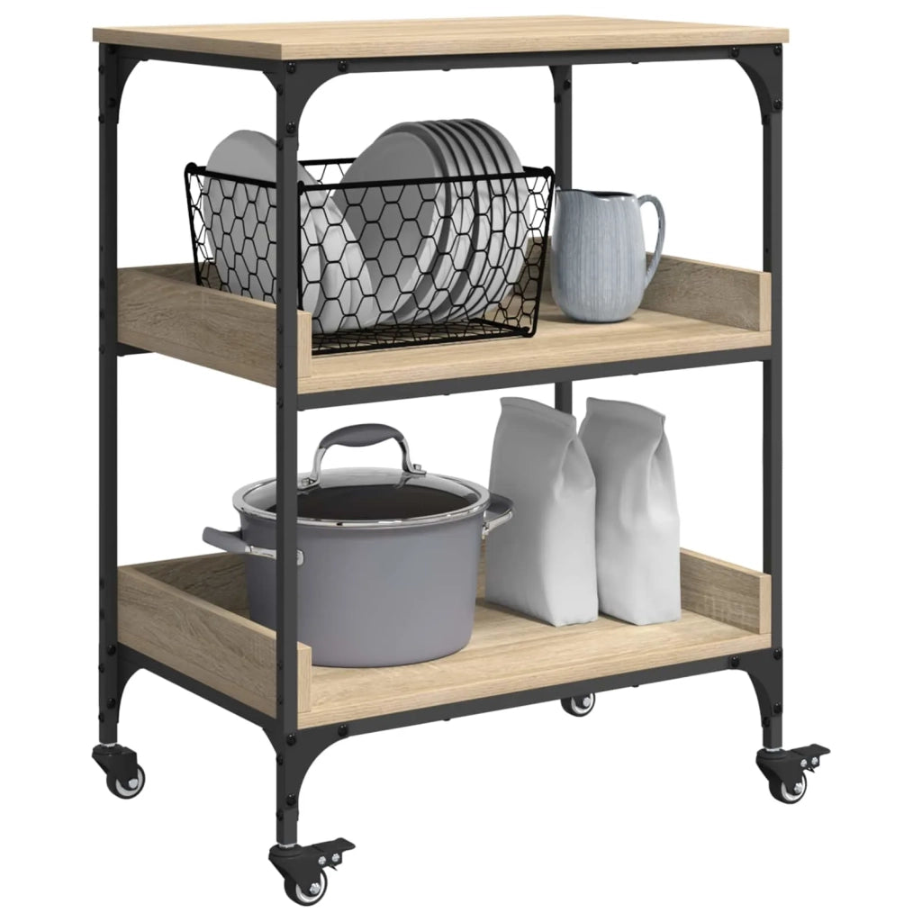 Carrello da Cucina Rovere Sonoma 60 x 41 x 80,5 cm