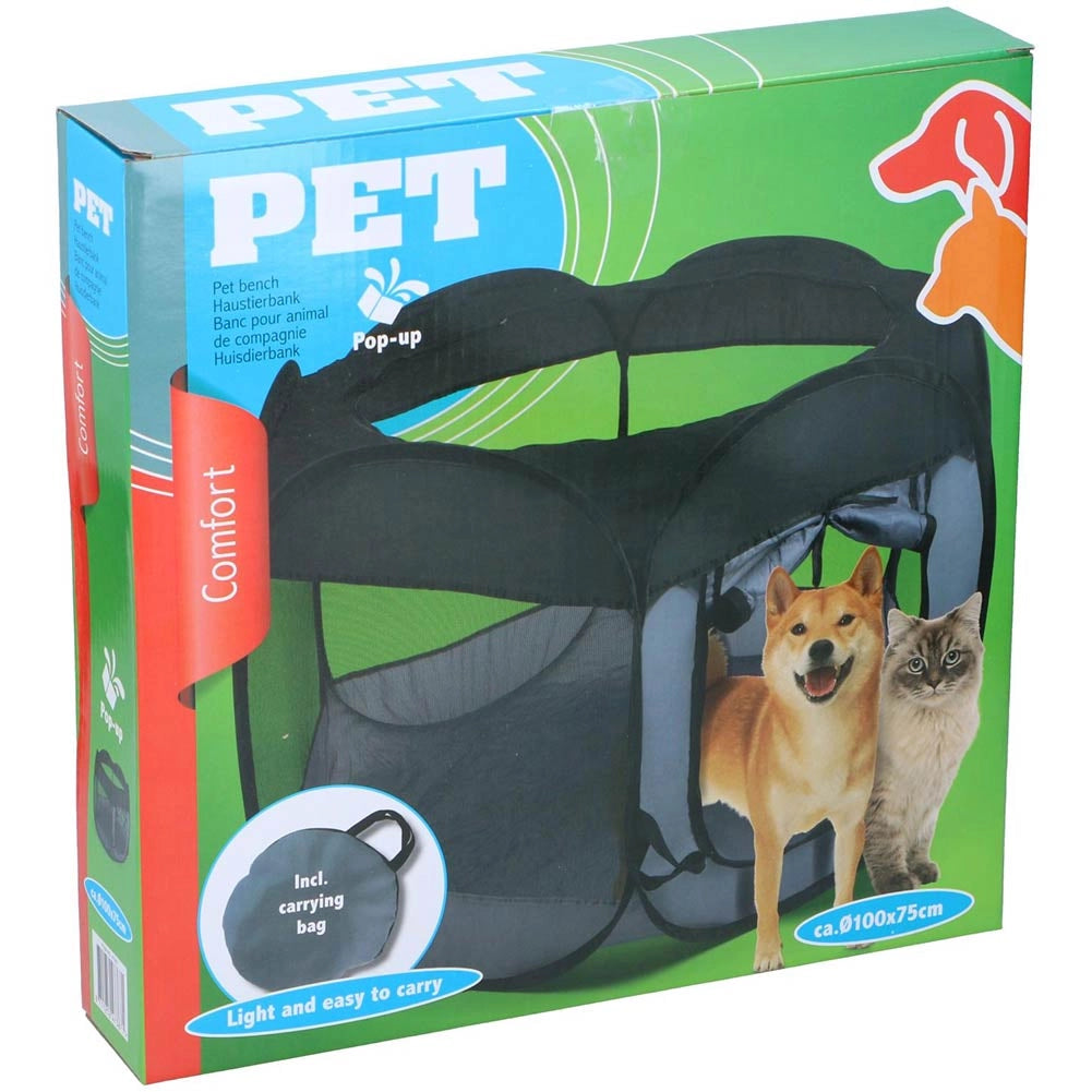 Recinto Box Animali Domestici 100x75cm Cuccia Pieghevole Salvaspazio con Borsa