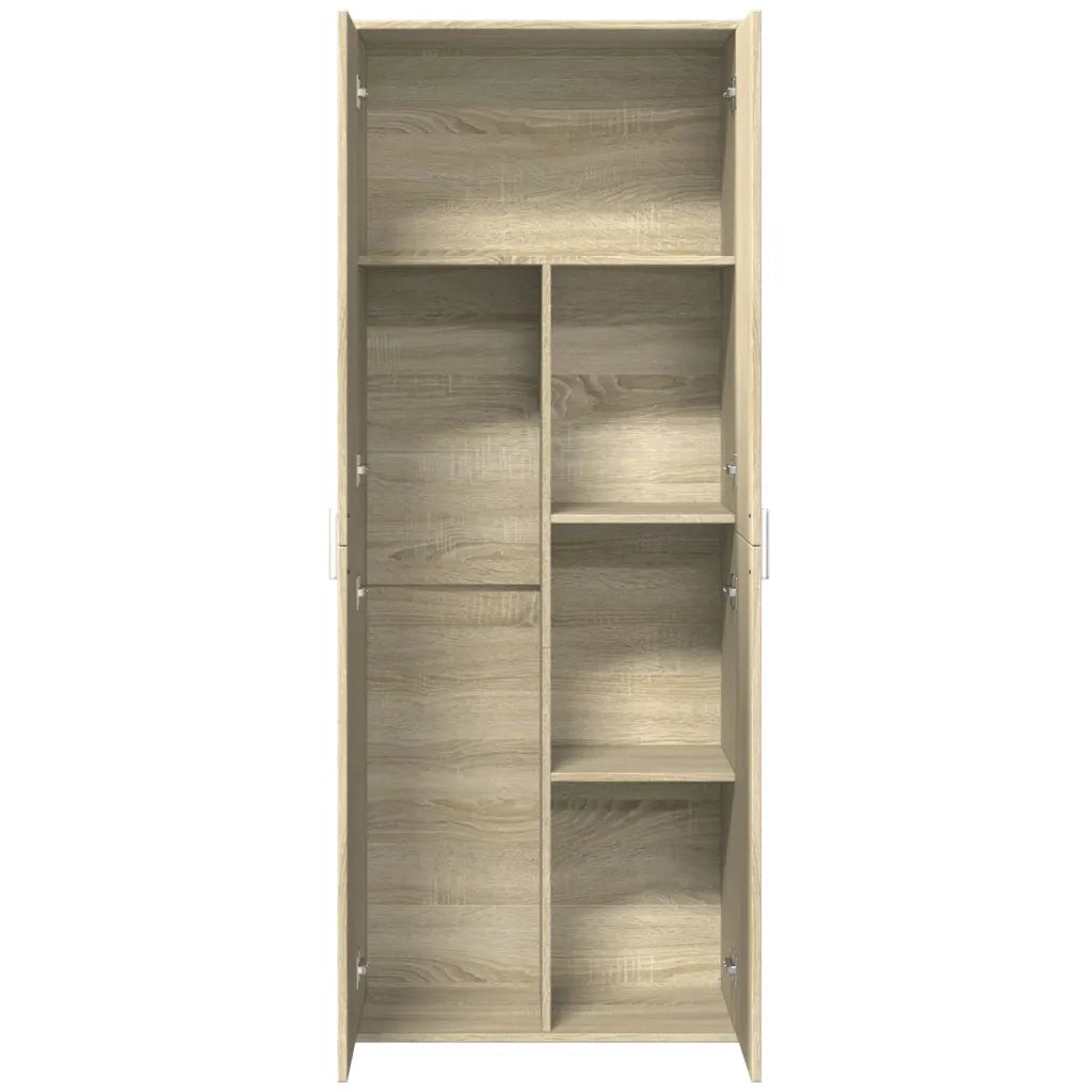 Credenza Rovere Sonoma 70x35x180 cm in Legno Multistrato