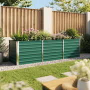 Garden Raised Bed Galvanized Steel 240x80x77 Cm Green