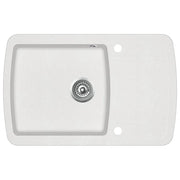 Lavello da cucina 78 x 50 cm vasca singola granito bianco 02_0002338