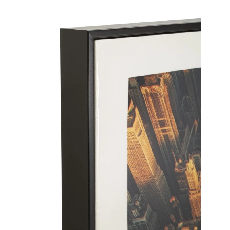 Stampa Su Tela Laccata New York Con Cornice -a- cm 72x4x102