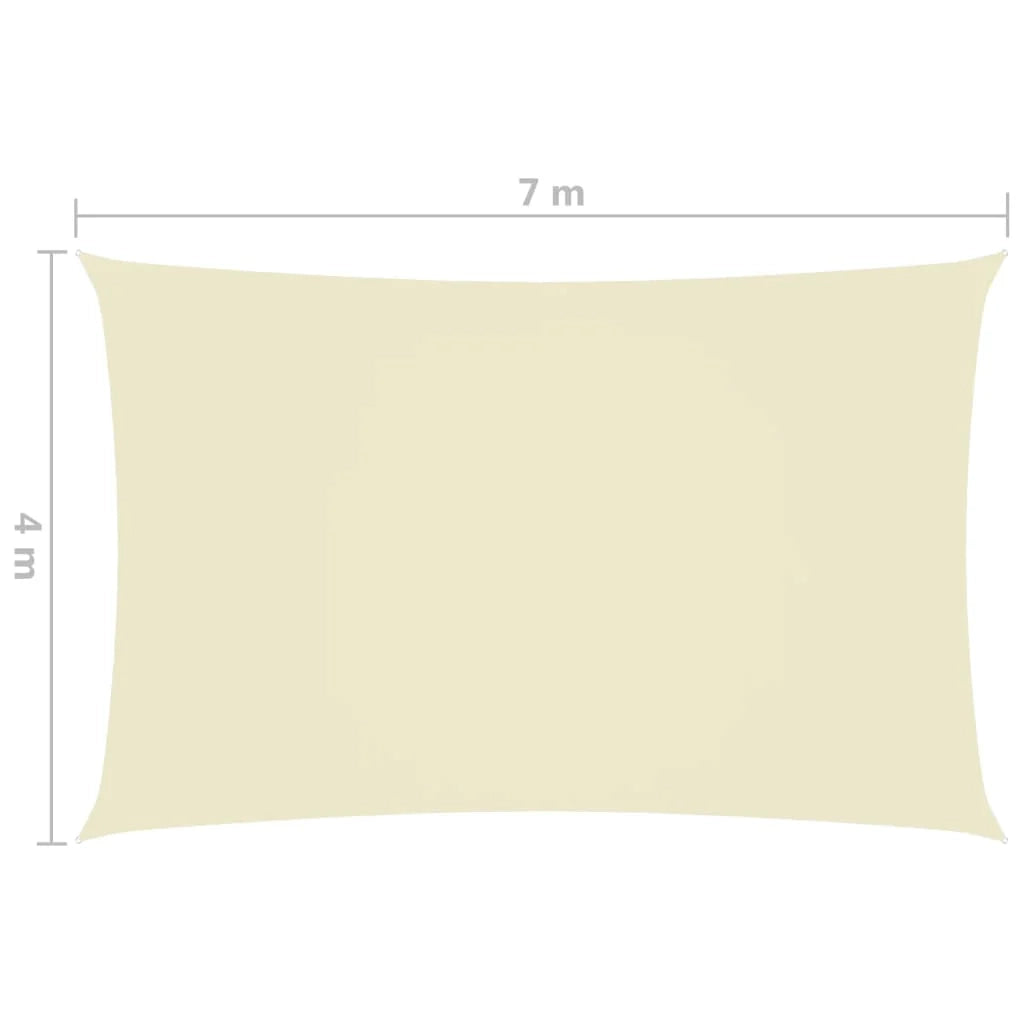 Vela ombreggiante/ombrellone rettangolare in tessuto Oxford 4 x 7 m crema 02_0009708