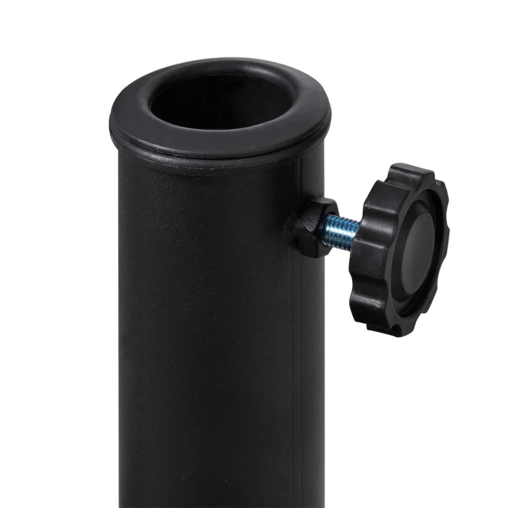 Base per ombrellone semicircolare in resina diametro 38 e 48 mm 9 kg nero 2202079