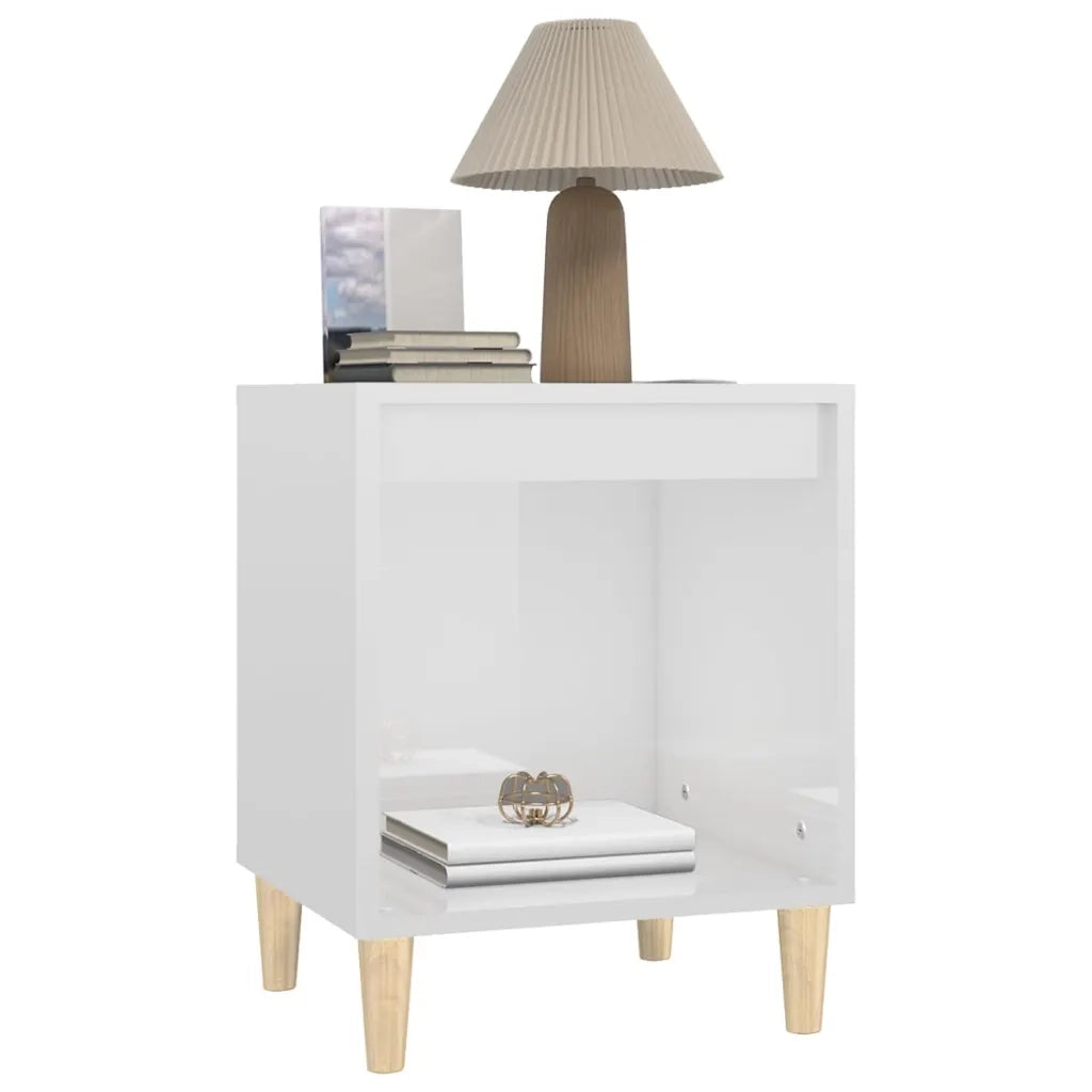 Comodini 2 pz in Bianco Lucido 40x35x50 cm cod mxl 29987