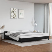 Giroletto con Testiera senza Materasso Nero 200x200 cm 347519