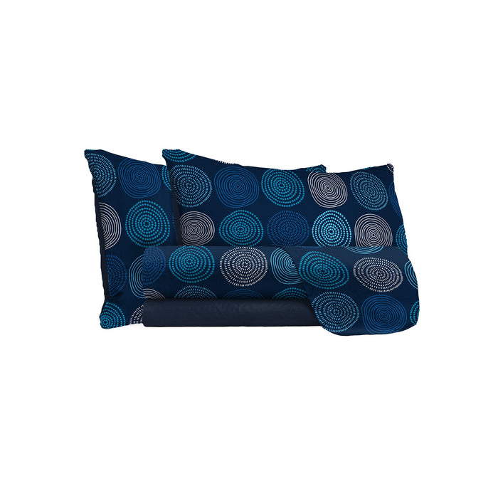 Set lenzuola 1 Piazza e Mezzo stampa sopra Sotto e Federe Ipnotic