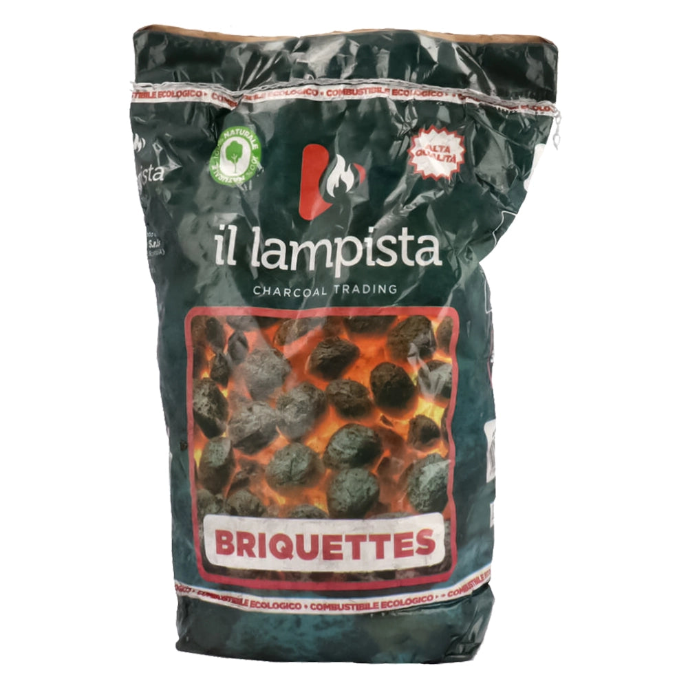 BRICCHETTE DI CARBONE VEGETALE PER GRILL 'IL LAMPISTA' Kg 3 ca.  - Senza Marca