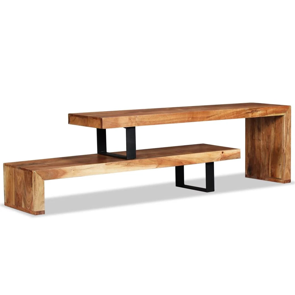Pratico mobile porta TV/credenza di design in legno massello di acacia 2502036