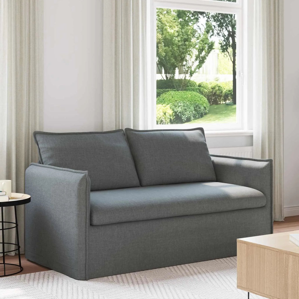 Divano Grigio scuro 156 x 82 x 85 cm Tessuto