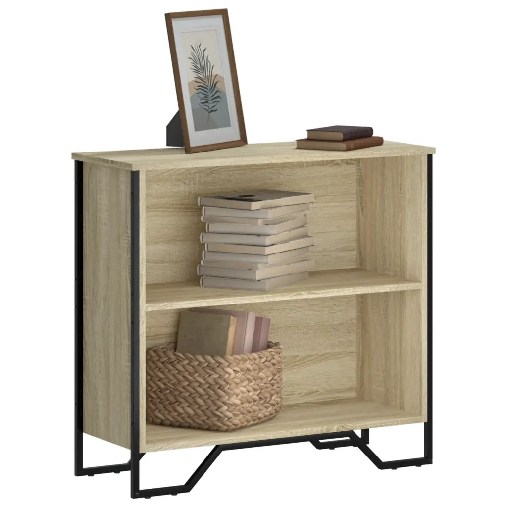 Libreria-Scaffale per Libri-Mobile di Stoccaggio Rovere Sonoma 80x31x74,5 cm in Legno Multistrato
