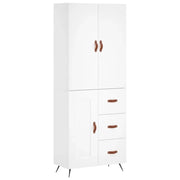 Buffet credenza cassettiera armadio mobile contenitore organizer cucina soggiorno salotto alto 69,5 x 34 x 180 cm legno ingegnerizzato bianco 02_0032702