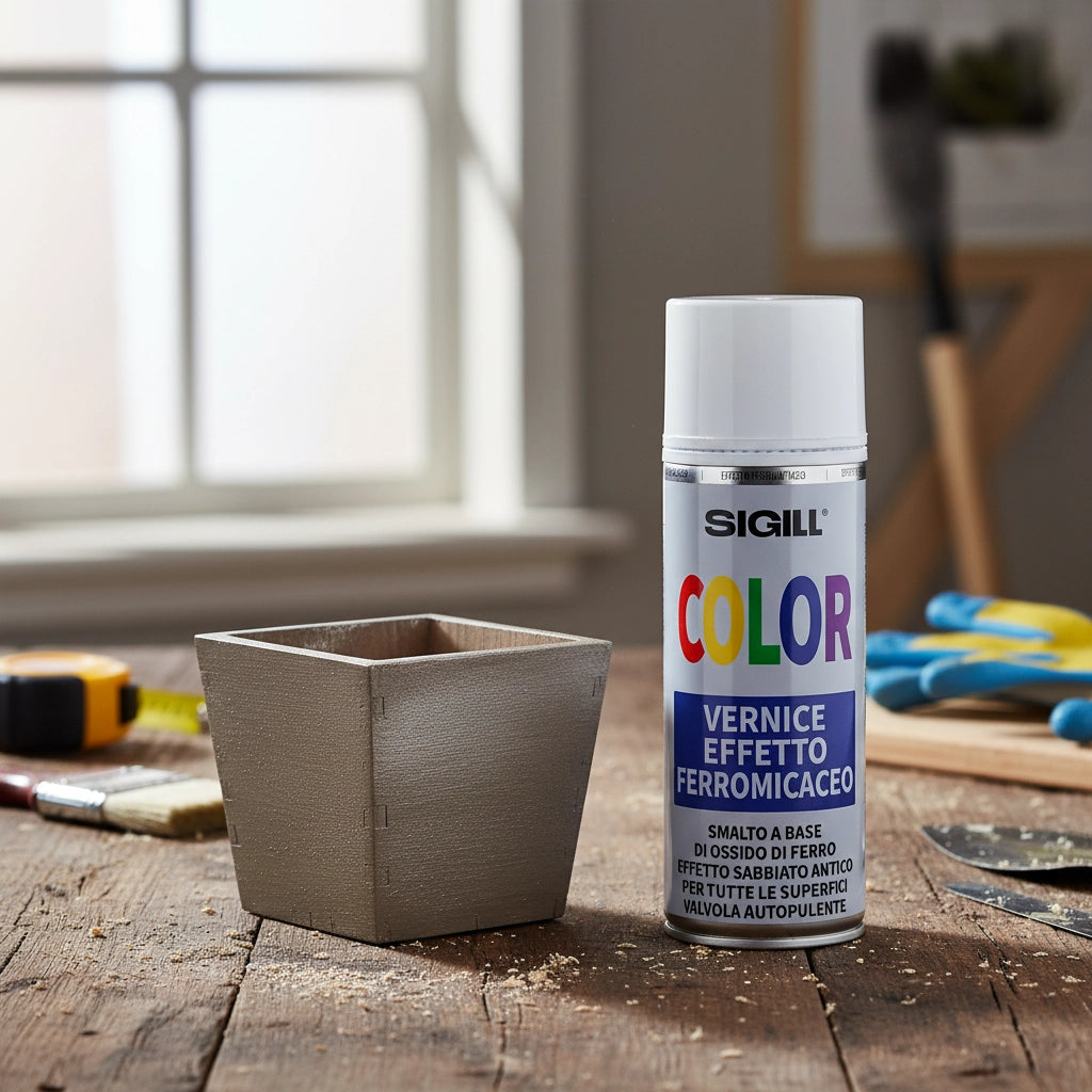Smalto spray ferromicaceo effetto sabbiato 400 ml *** colore- argento, confezione 1