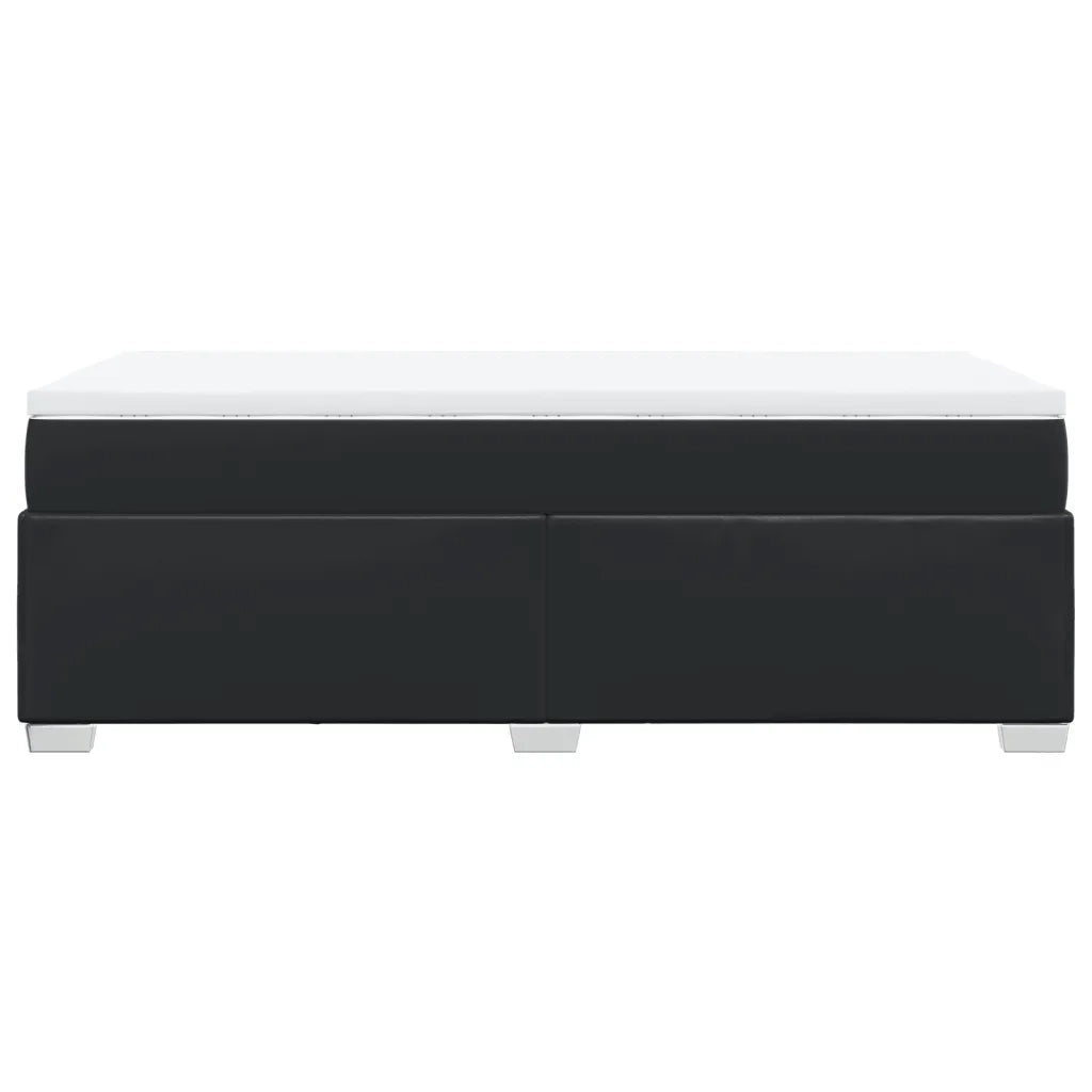 Giroletto a Molle con Materasso Nero 100x200 cm in Similpelle 3285197