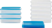 Contenitore per congelazione - contenitore a pile - contenitore per conservazione alimentare - 23x14x52 cm - qualità austriaca - Blu - 1l - rettangolare - 8 pezzi