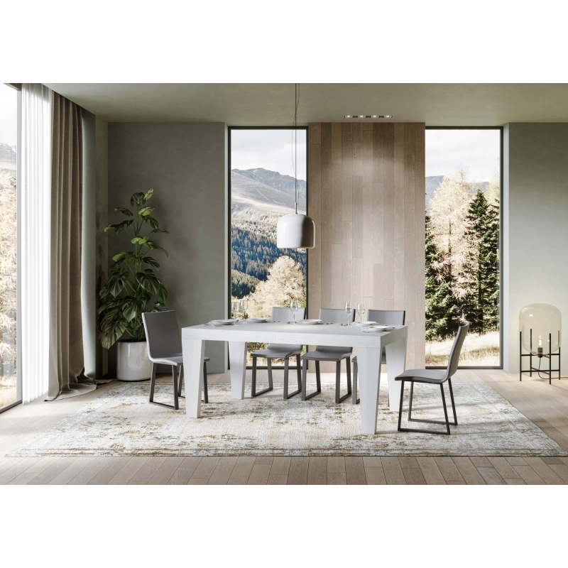 Tavolo allungabile 90x180/284 cm Spimbo Premium - Bianco Frassino