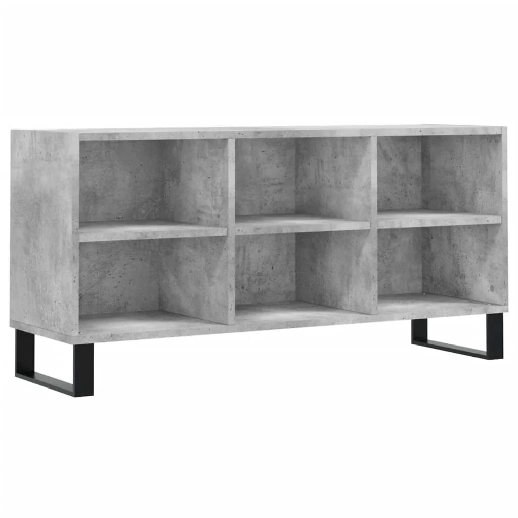 Mobile TV multimediale scaffale TV credenza mobile TV sala da pranzo soggiorno camera da letto 103,5 x 30 x 50 cm legno ingegnerizzato grigio 02_0025644
