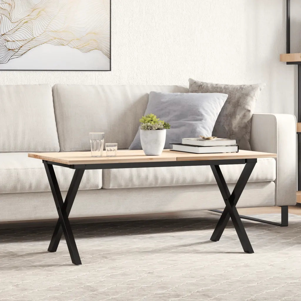Telaio Gambe a X per Tavolino da Salotto-Gamba per Tavolo 70x30x43 cm in Acciaio