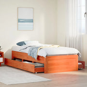 Giroletto senza Materasso con Cassetti Marrone Cera 90x200 cm 3308815