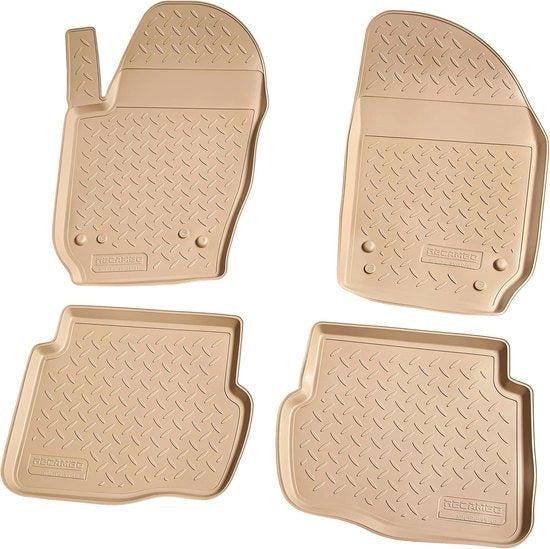 Tappeti in gomma 3D per VW Polo | tipo 9N | 2001-2009 | tappeti automobilistici su misura | beige