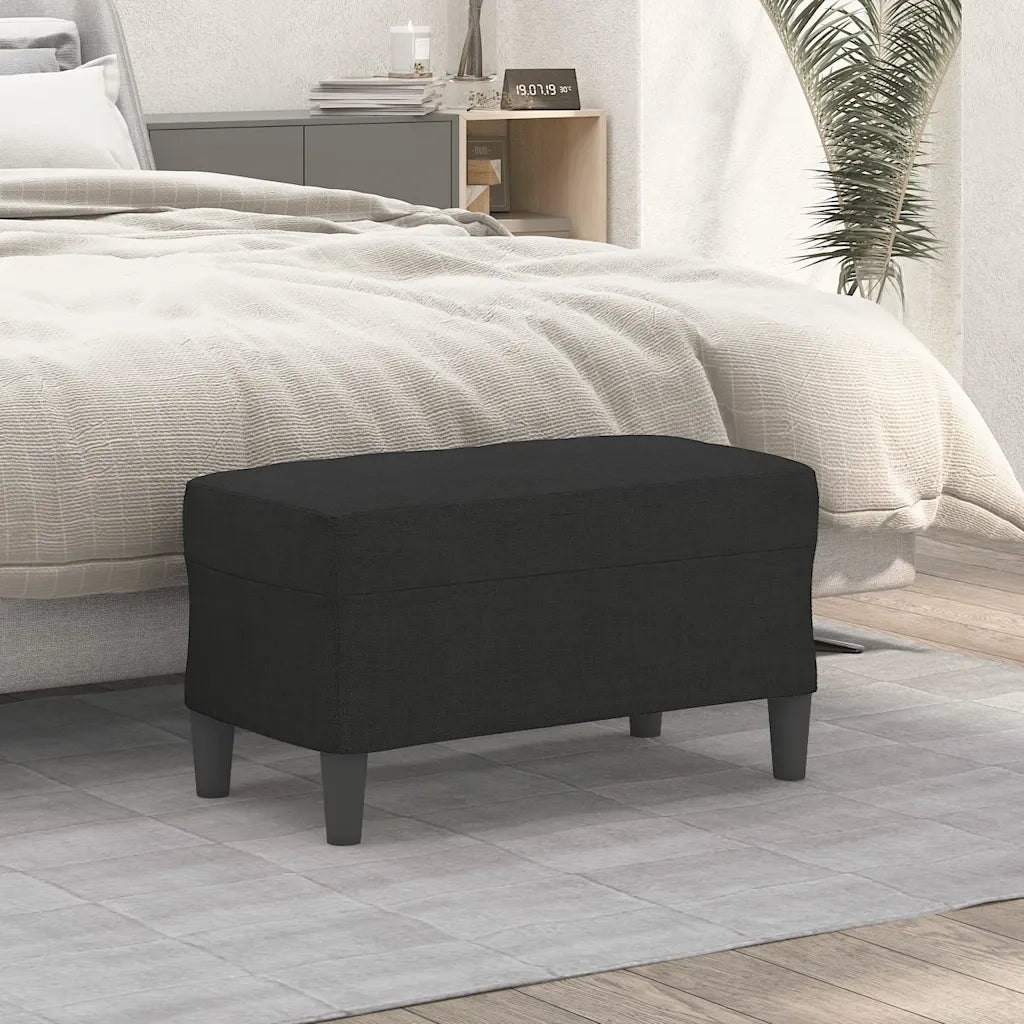 Panca Nero 70x35x41 cm in Tessuto CFW2177941