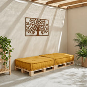 Divano Componibile-Sofa Modulare-Divanetto Giallo 70x70x36 in Tessuto
