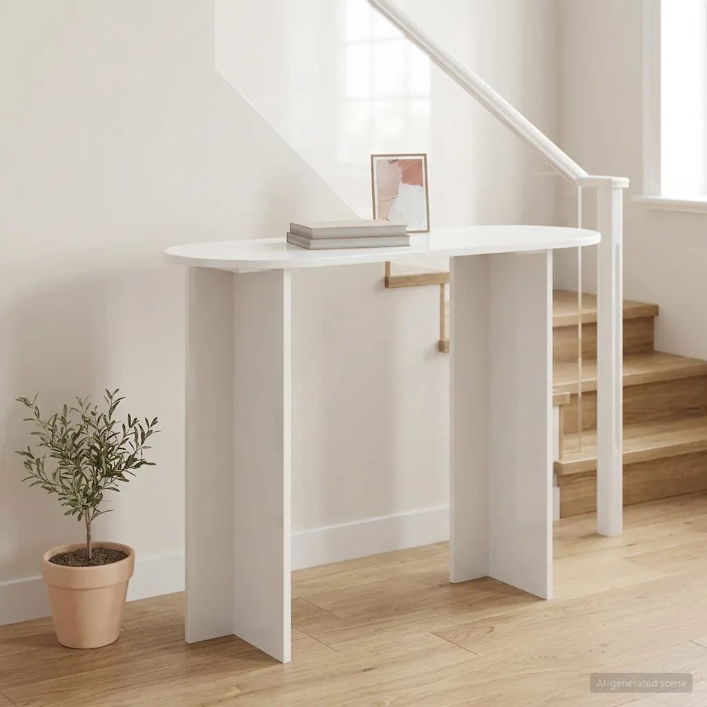 Tavolo consolle Bianco Lucido 100 x 39,5 x 75 cm