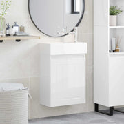 Mobile bagno con rubinetto Bianco Lucido 45,5 x 25,5 x 84 cm