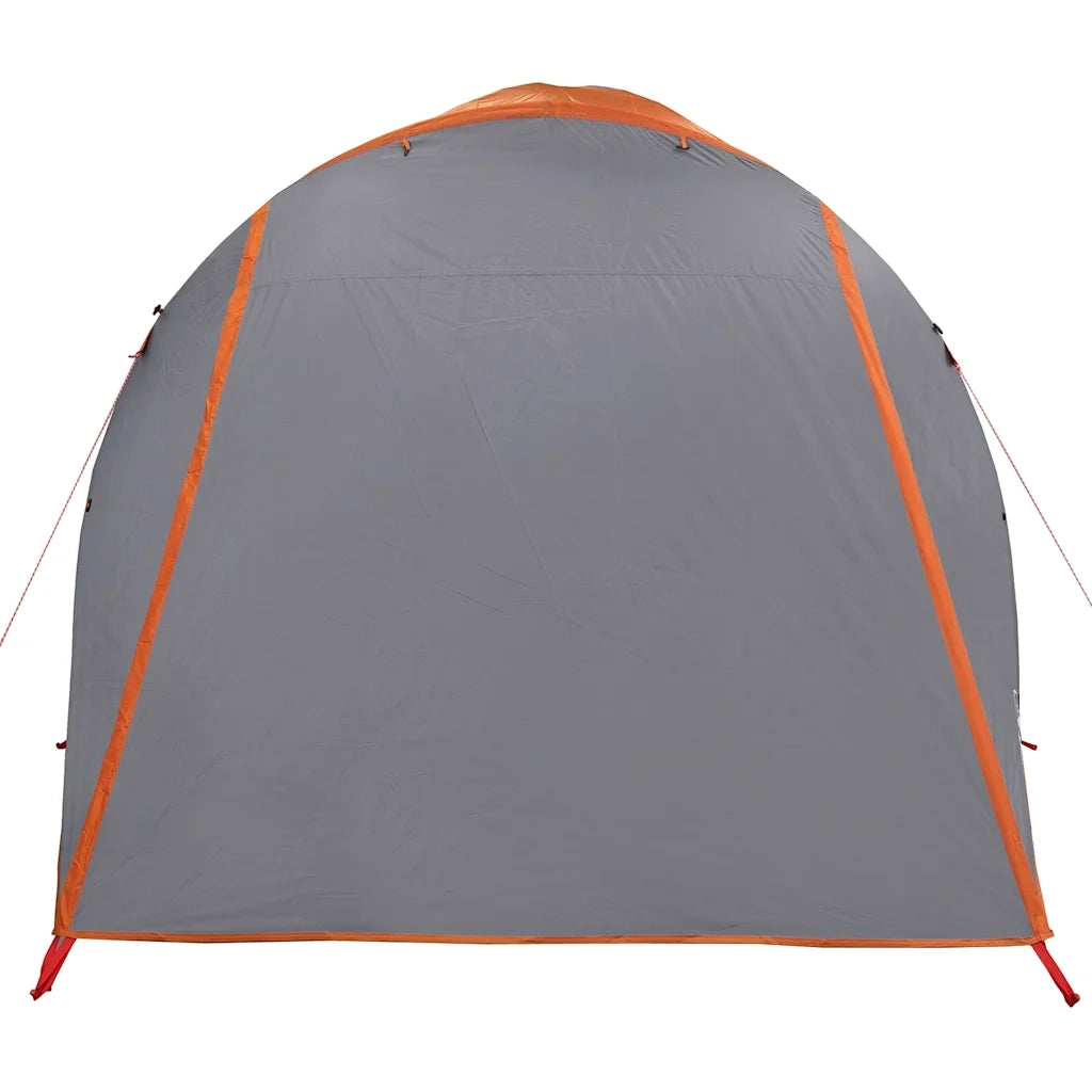 Tenda Familiare a Tunnel 6Persone Grigia Arancione Resistente all'acqua 4009574