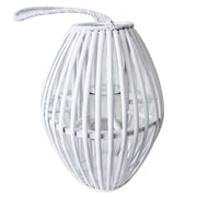 LANTERNA VIOLETTE IN VIMINI BIANCO