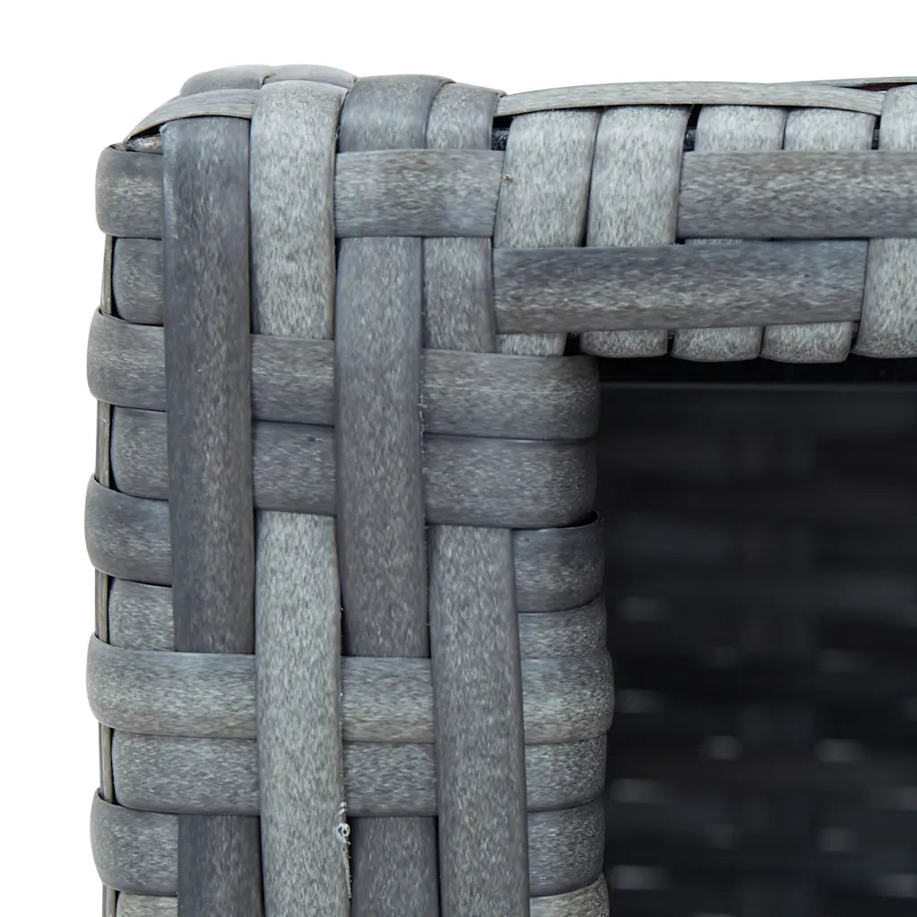 Scalino per Spa Grigio in Polyrattan 92x45x25 cm 46461