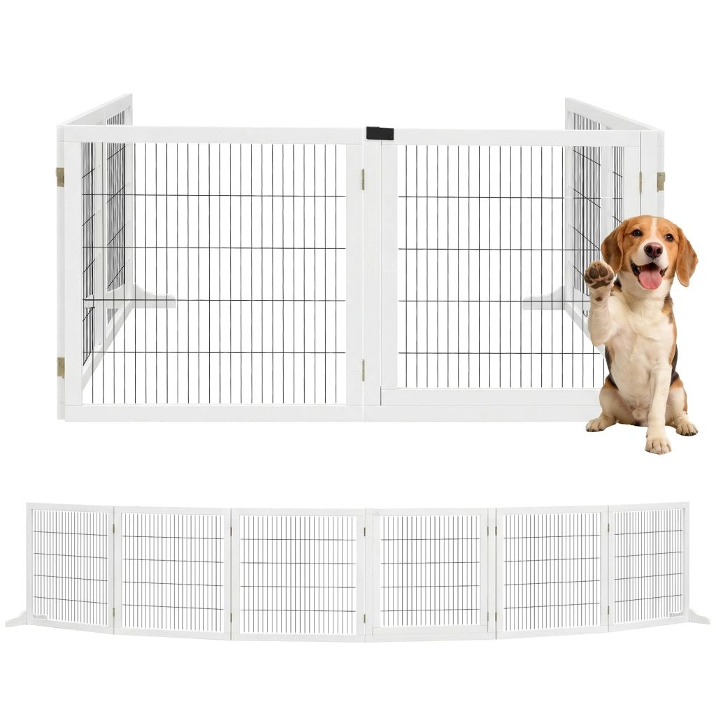 Barriera di sicurezza per cani ¨C zephmum ¨C Bianco 432x36x70 cm
