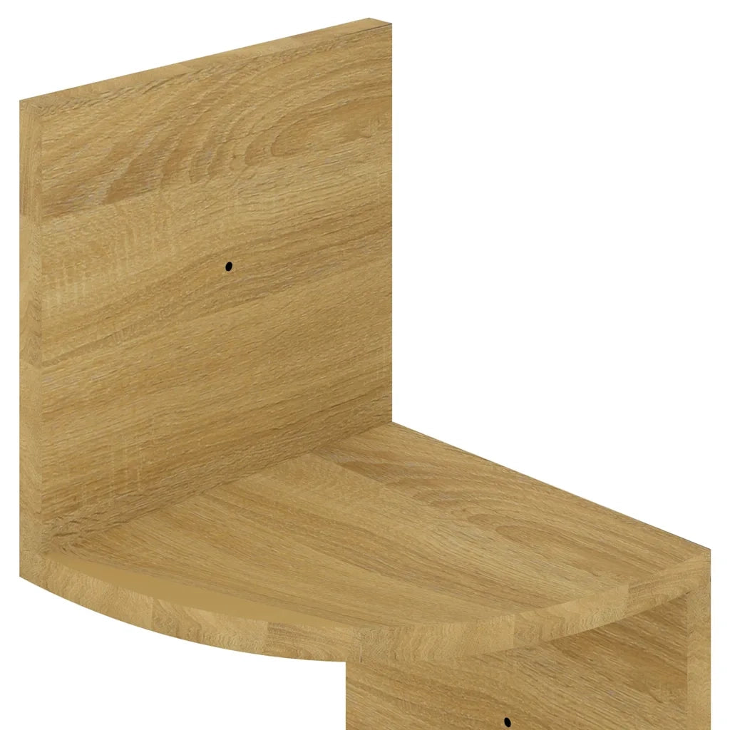 Scaffale Angolare a Muro Rovere Sonoma 19x19x123 cm Multistrato 326834