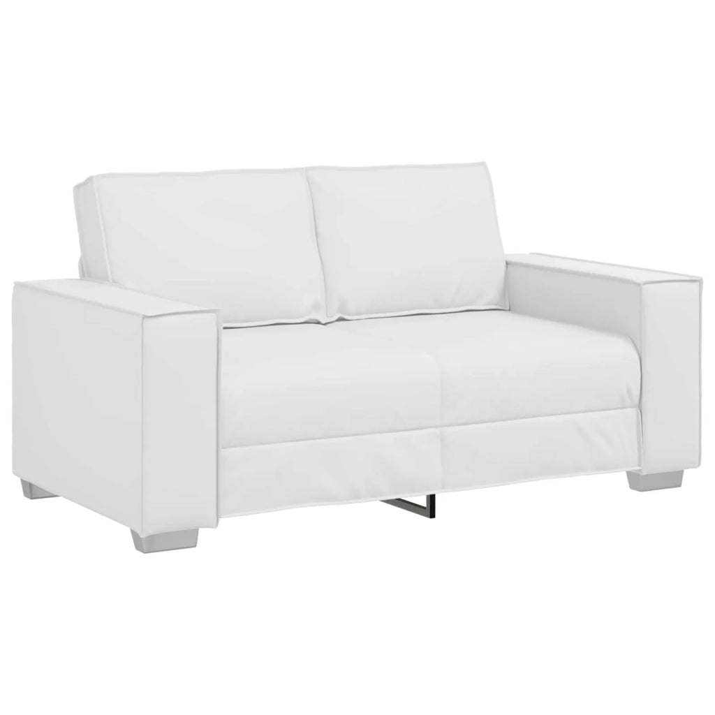 Divano | Divano da soggiorno | Sofa a due posti Bianco 160 cm Pelle Sintetica