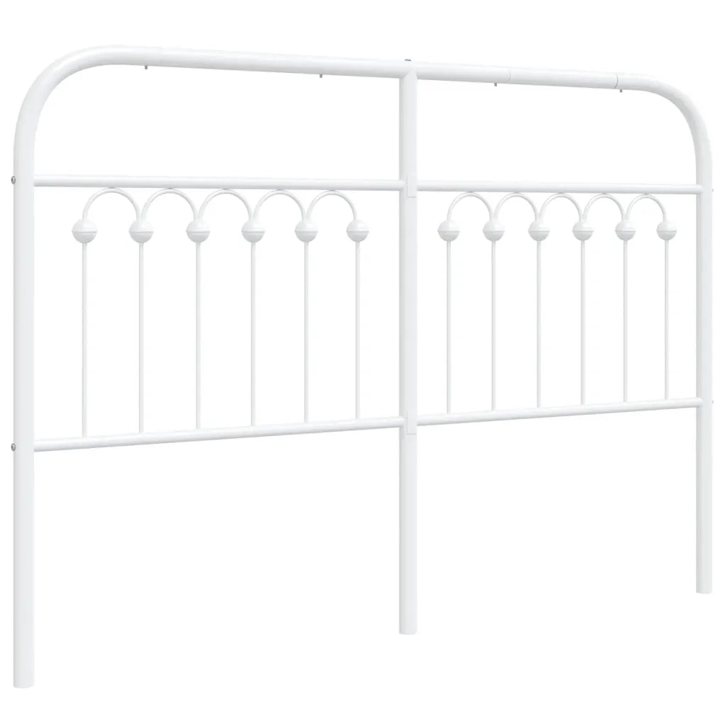 Testiera in Metallo Bianco 135 cm
