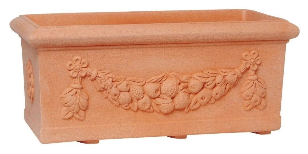 Vaso Ecoanticotto Rettangolare Festone Cm 95 Impruneta - Arca