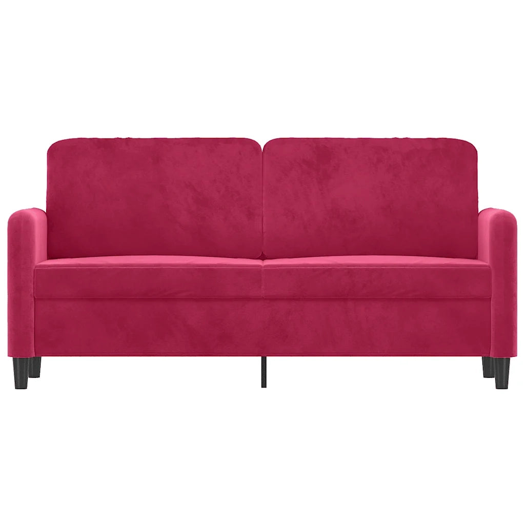 Divano | Divano da soggiorno | Sofa a 2 Posti Rosso Vino 140 cm in Velluto