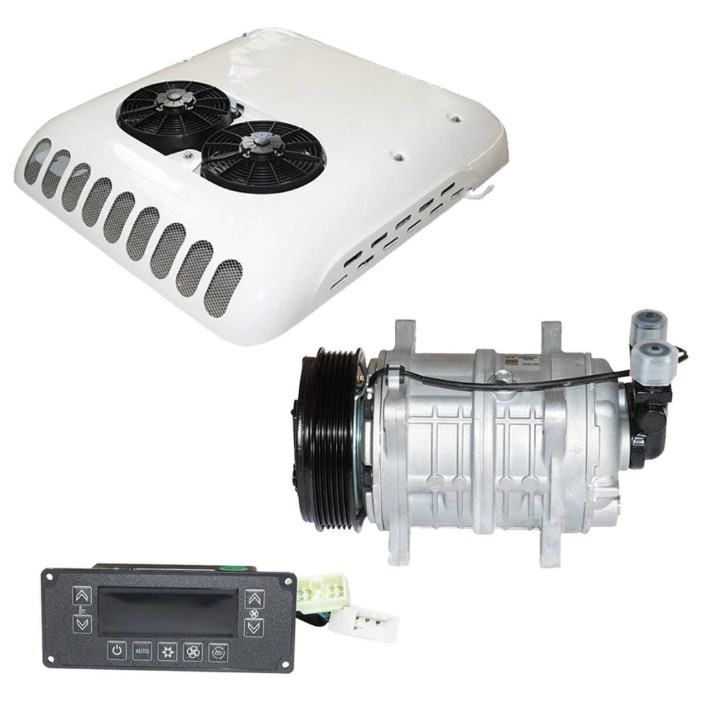 Climatizzatore industriale con compressore per minibus – 12V, 10 kW, 3800 m³/h – 1010x975x180 mm