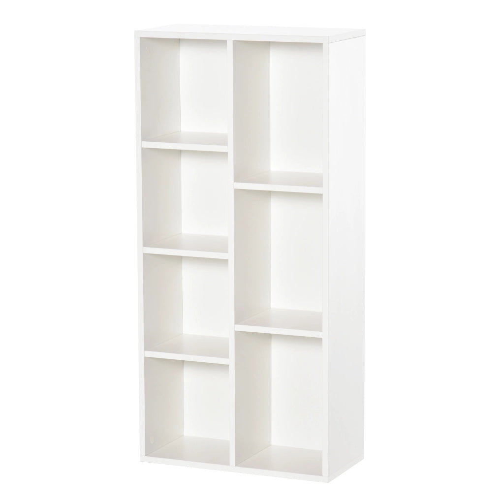 Libreria in Legno con 7 Ripiani ¨C Zephmum ¨C Bianco 50x24x106 cm