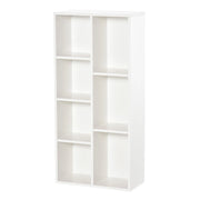 Libreria in Legno con 7 Ripiani ¨C Zephmum ¨C Bianco 50x24x106 cm