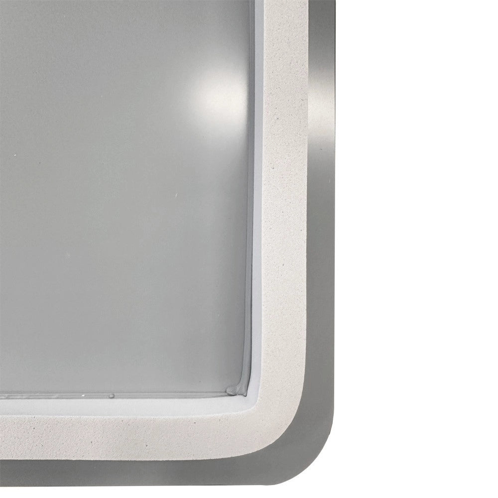 Specchio smart ovale YJ-2004ORO con cornice oro in acciaio inox satinato 90x60 cm.
