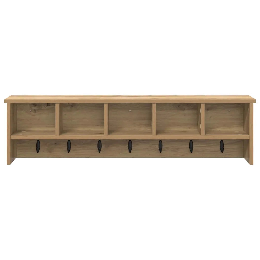 Appendiabiti a muro Rovere artigianale 100 x 16 x 26 cm 874330