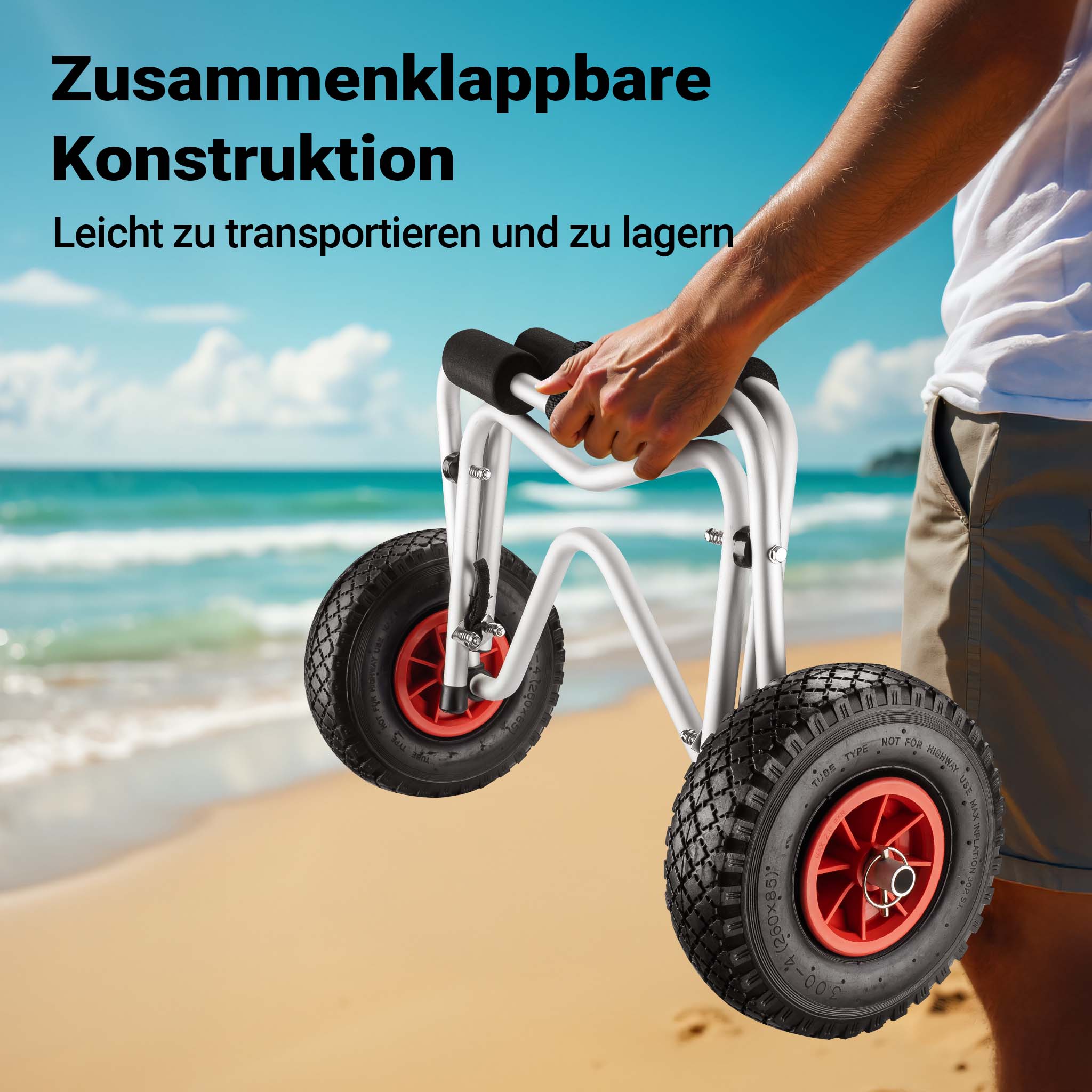 Carrello porta canoa tavola da surf barca Carrellino in alluminio per trasporto Pieghevole