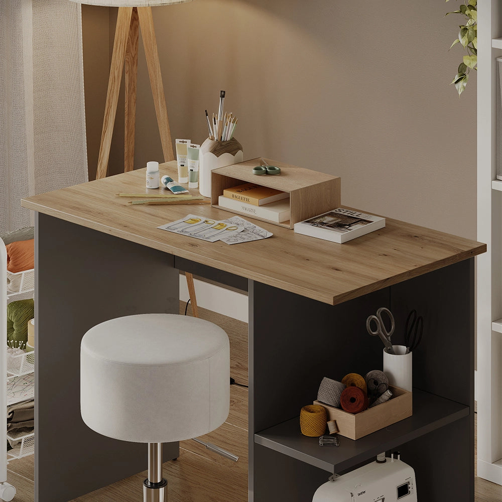 Vicco Scrivania con ripiani Antracite/Artisan 100 x 50 cm