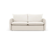 Cosmopolitan Design - Divano convertibile "Vienna" 2 posti in velluto beige chiaro 