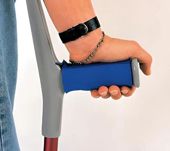 Manubri con Ganci Antiscivolo - Pads in Neoprene - Comfortevoli - Protezione contro la Sindrome del Tunnel - Adatti per Manubri con Diametro 3,5 cm - Venduti per Paio - Manubri Antiscivolo