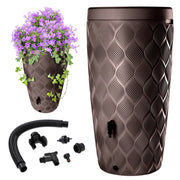 Serbatoio per acqua piovana KADAX da 240 litri, contenitore per acqua piovana, vaso per fiori + rubinetto robusto